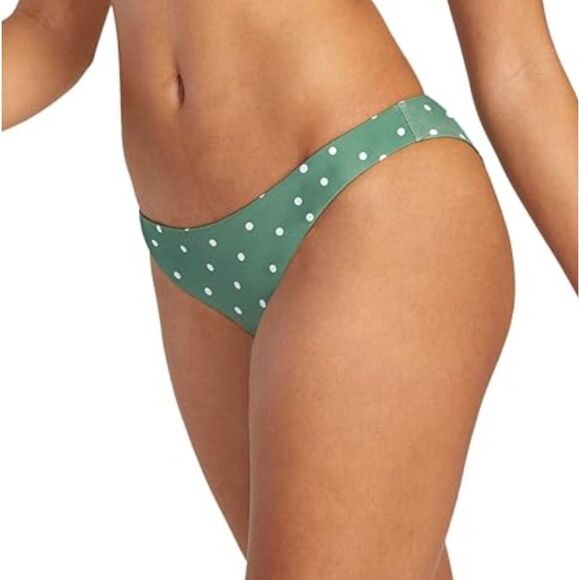 RVCA WOMEN’S LOW RISE MEDIUM COVERAGE HIPSTER BOTTOMS SIZE MEDIUM DARK IVY NWT - Picture 5 of 8